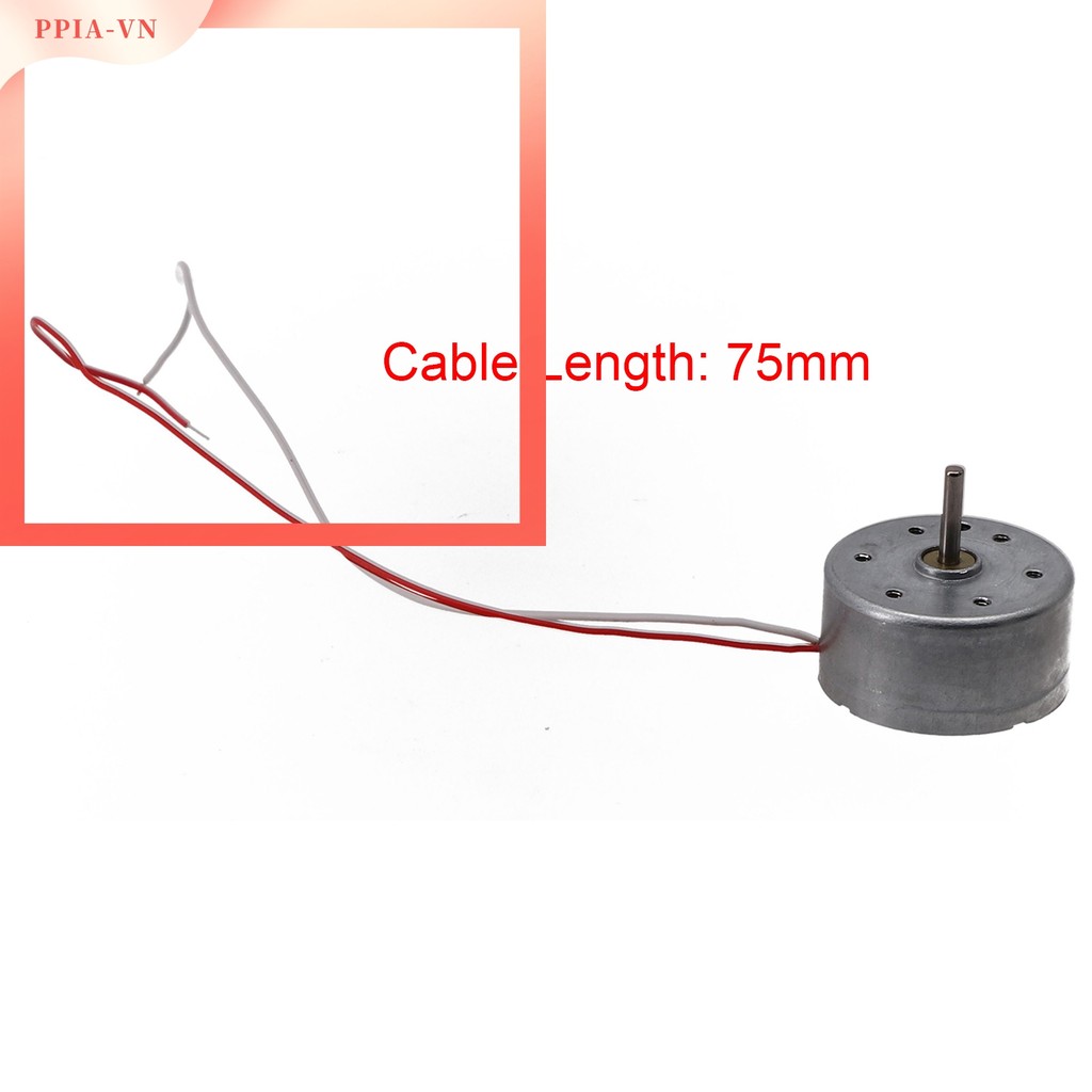 [PPIA] RF-300CA RC-300 DC 3V 5V 6V 10300RPM Động cơ điện tròn Mini 24mm Trục 2mm