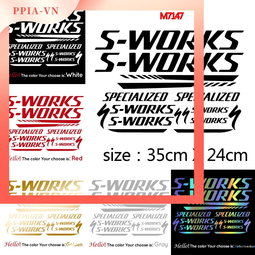 Decal dán S-WORKS đặc biệt cho xe đạp đa năng