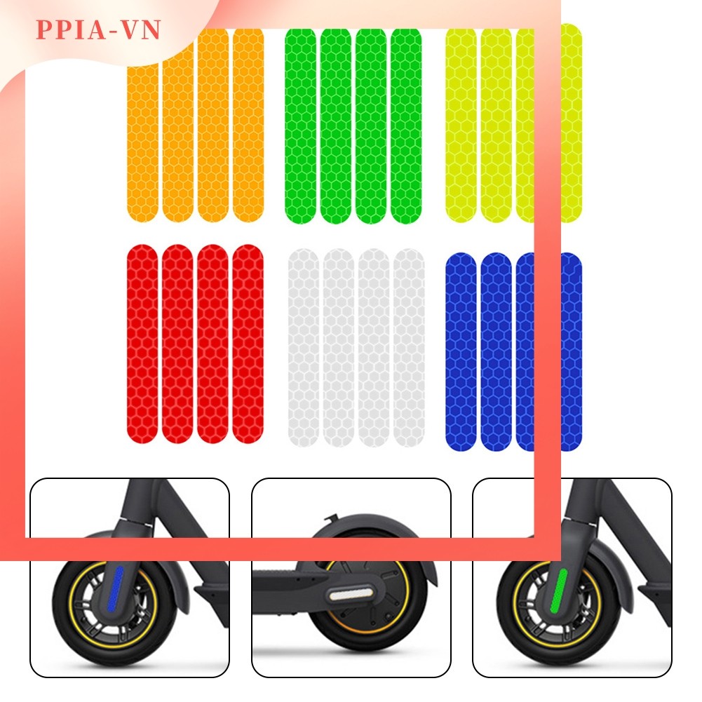 [PPIA] Miếng dán phản quang nắp bánh sau phía trước cho Ninebot Max G30 G2 G65 Chống bụi