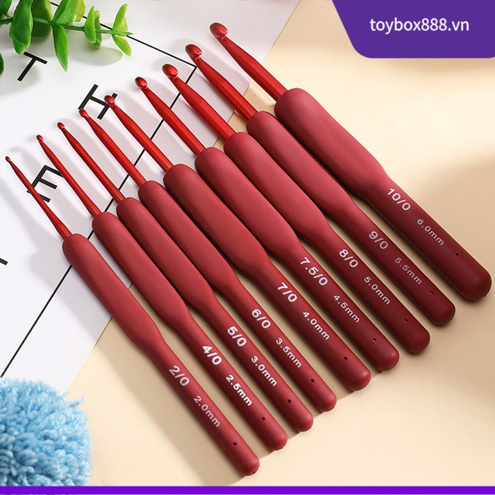 [Còn hàng] 1 cái 2mm-6mm Tay cầm tiện dụng Móc móc thủ công Khăn len đan kim