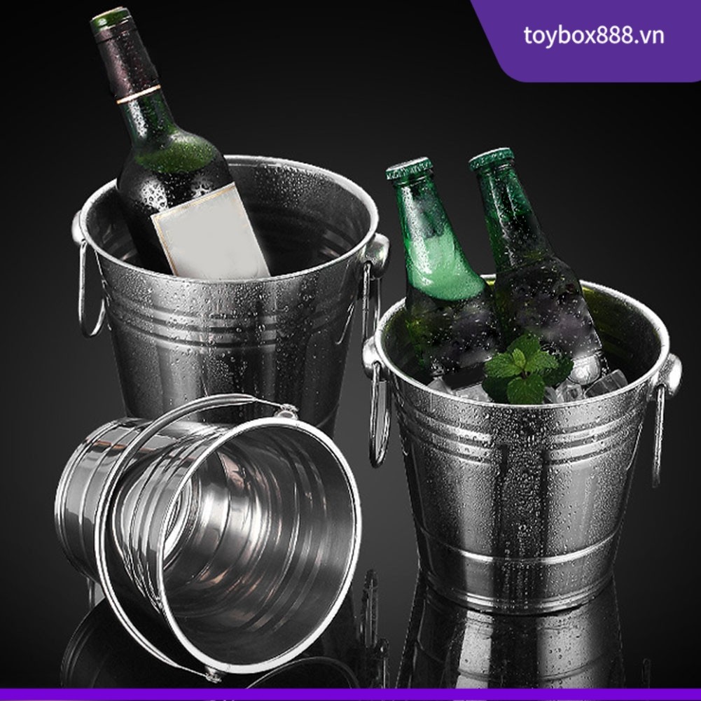 [Còn hàng] Máy làm mát máy làm lạnh đá di động bằng thép không gỉ có tay cầm thoải mái