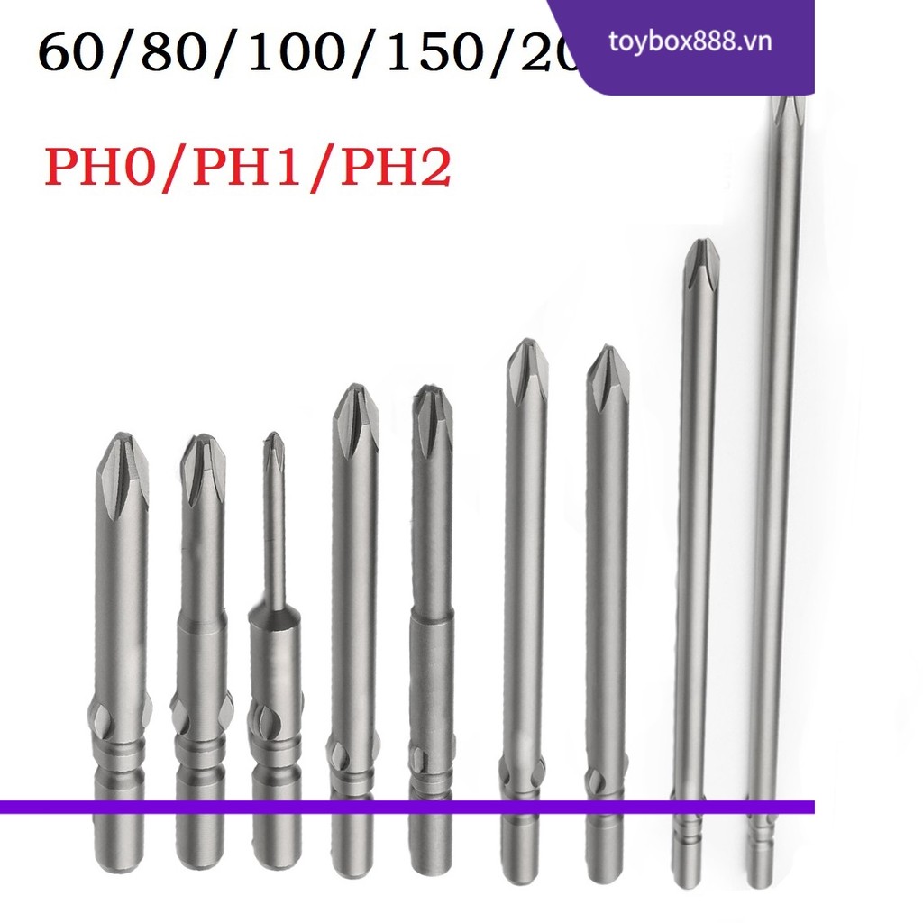 [Còn hàng] 60-200mm PH0 PH1 PH2 802 Tua vít điện Cross Driver