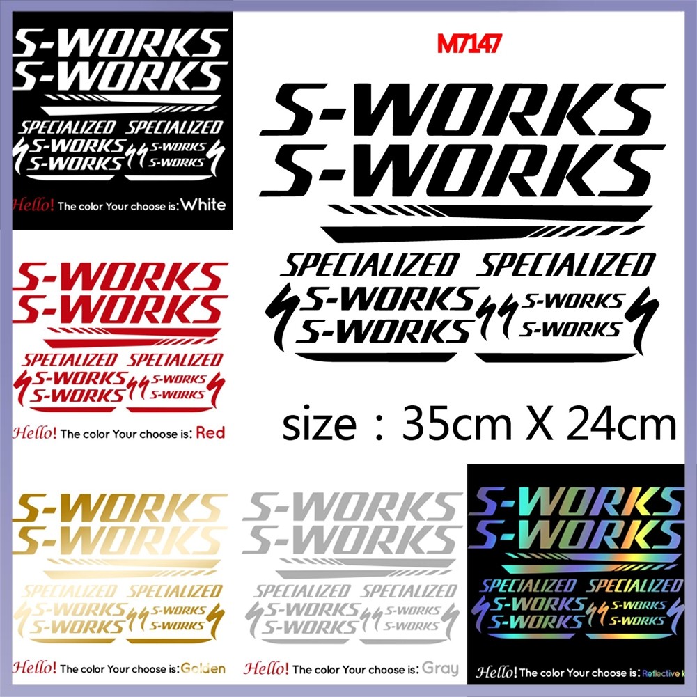 Decal dán S-WORKS cho xe đạp leo núi và đường trường