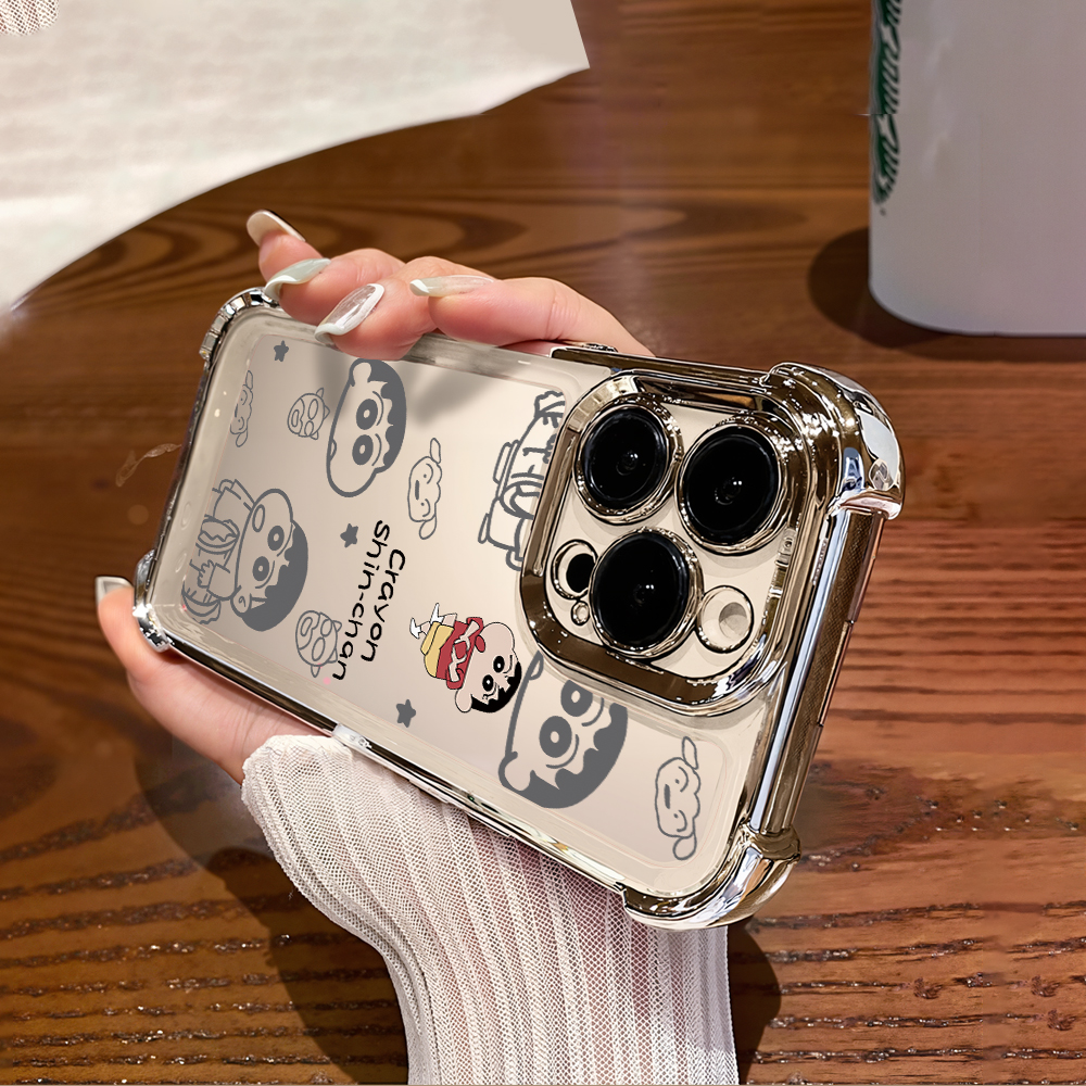 Dành Cho OPPO F19 F19s F21 F25 Pro F23 Find X3 X5 Lite X7 Ultra X8 Pro Crayon Shin-chan Họa Tiết Mềm