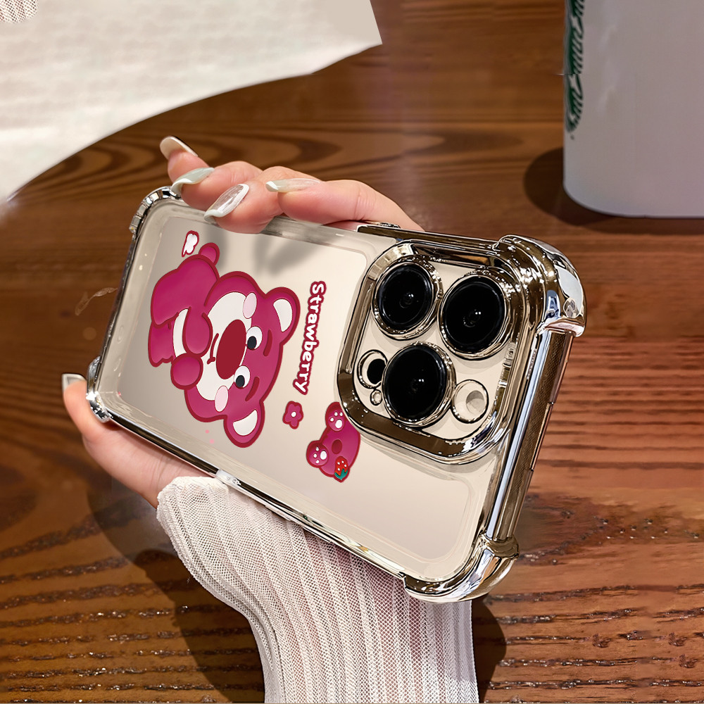 Dành Cho OPPO F19 F19s F21 F25 Pro F23 Find X3 X5 Lite X7 Ultra X8 Pro Lotso Gấu Họa Tiết Túi Khí Mề