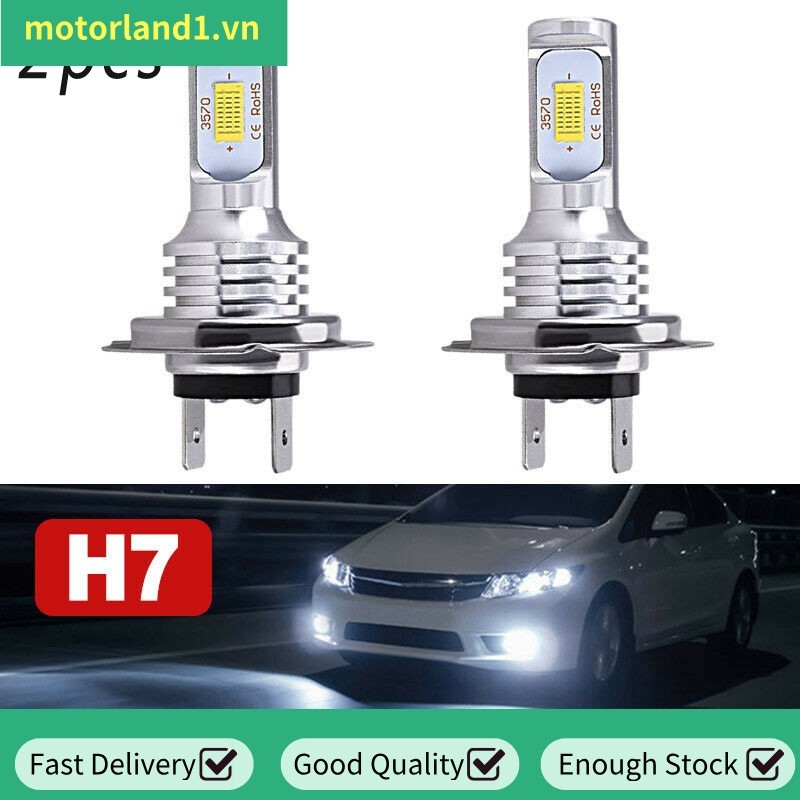 [MOTORLAND] Bóng đèn pha LED H7 Đèn chùm thấp cao 55W 8000LM 6000K Siêu sáng