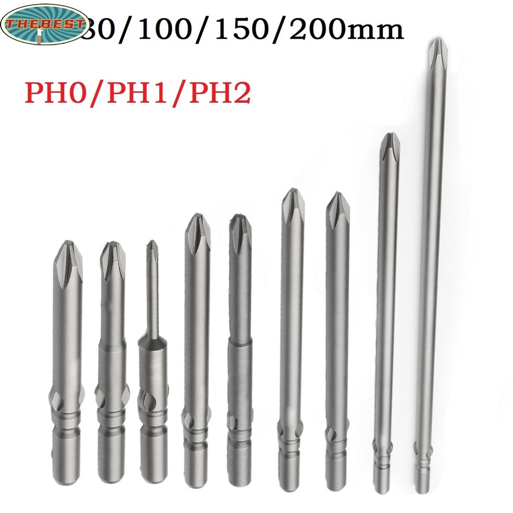 < THEBEST > 60-200mm PH0 PH1 PH2 802 Mũi tuốc nơ vít điện ImpactDriver❀