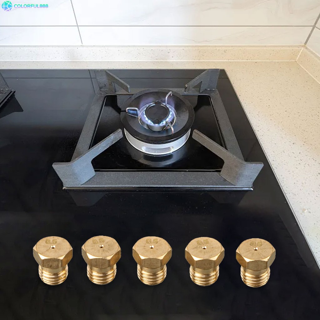 [MÀU SẮC] 5 Cái Cho LPG Gas Jet Set Đốt Gas Hob Cho Bộ Chuyển Đổi LPG Vòi Phun Propane