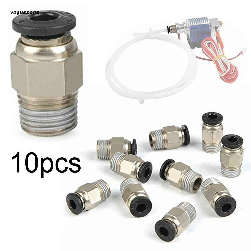 [VOGZONE] PC4-M10 Nam Ống PTFE Khí Nén Thẳng Đẩy Vào Đầu Nối Lắp Nhanh