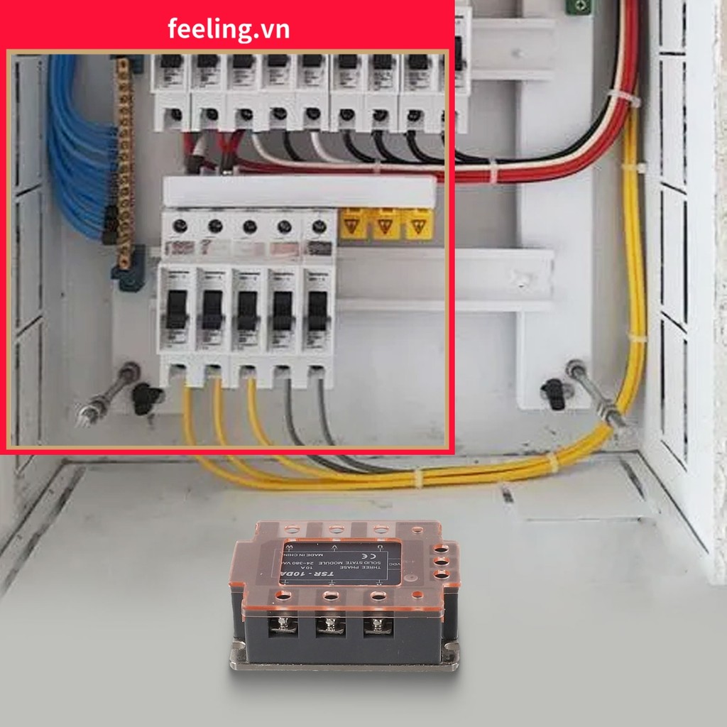 [FEELING] Mô-đun rơle trạng thái rắn ba pha TSR-10DA AC380V 40A cho AC điều khiển DC SSR