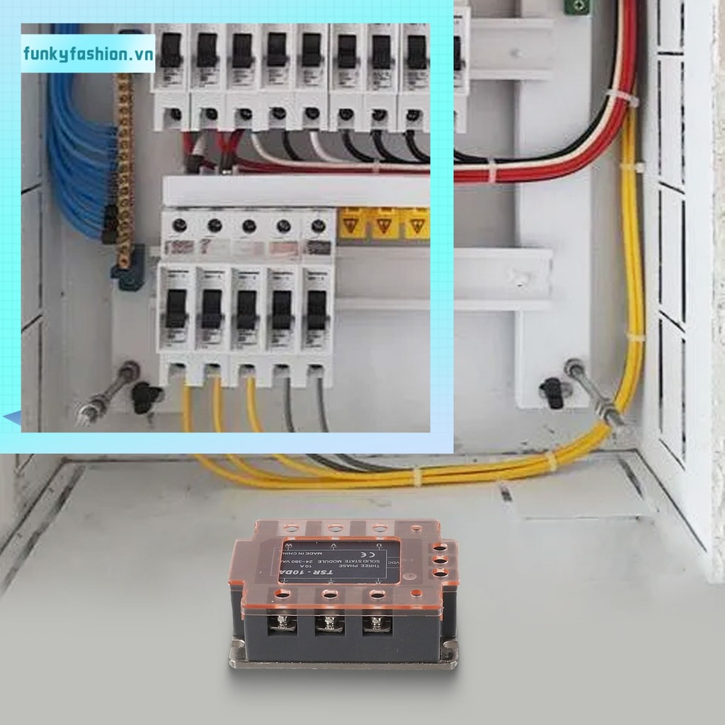 [UNKY] Mô-đun rơle trạng thái rắn ba pha TSR-10DA AC380V 40A cho AC điều khiển DC SSR