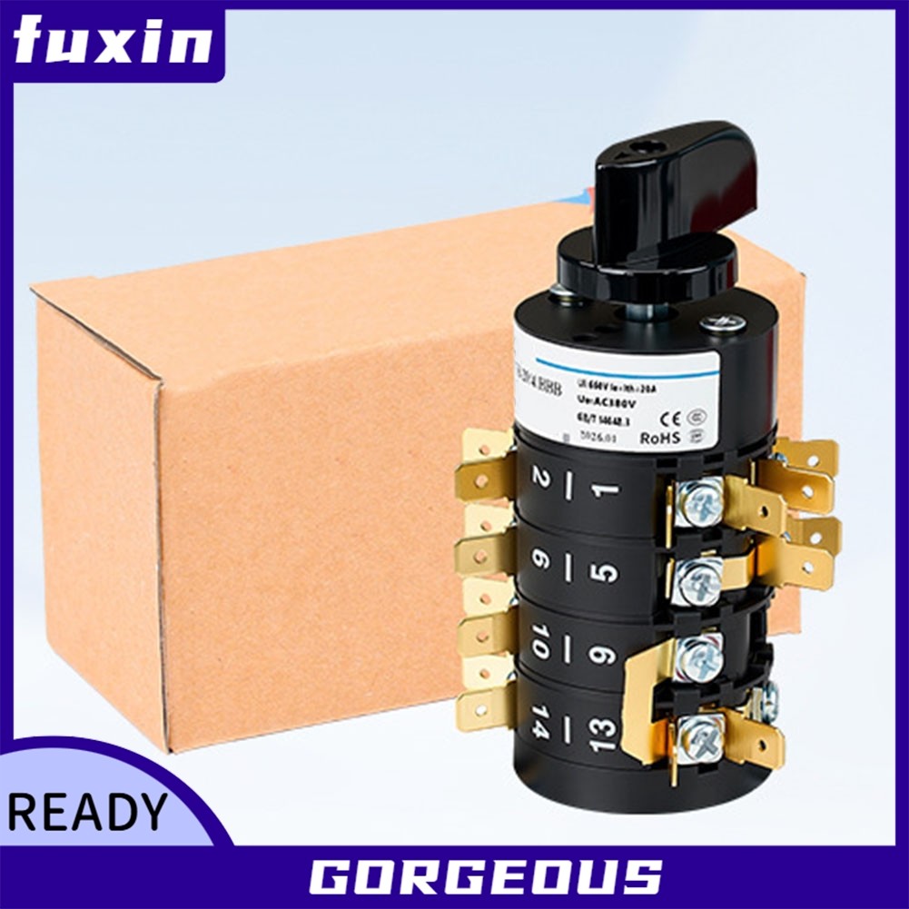 [FUXIN] Công tắc thay đổi kết hợp 4 phần HZ5B-20 / 4 7Gear Công tắc Cam quay thông thường