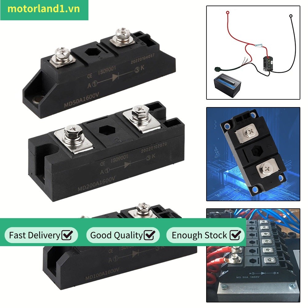 【 MOTORLAND⭐】 Diode sạc chống đảo ngược MD50A / MD100A / MD200A1600V Mô-đun điốt chống đảo ngược