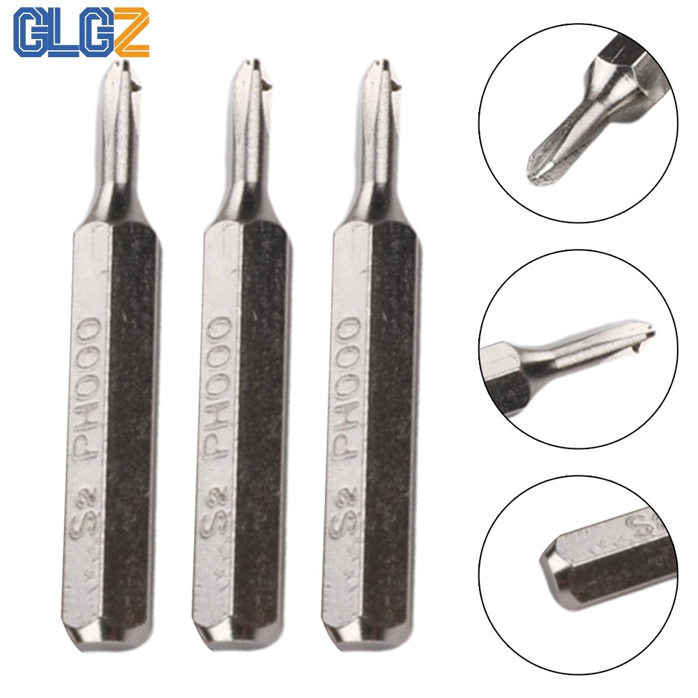 [GLGZ] 3 Bộ tuốc nơ vít PH000 5 / 32Inch Chuôi lục giác Bộ tuốc nơ vít chéo