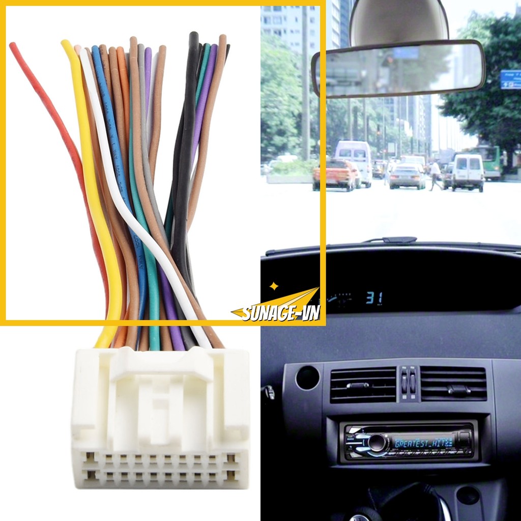 [SUNAGE] Bộ chuyển đổi dây điện CD âm thanh vô tuyến ô tô cho MITSUBISHI cho Toyota