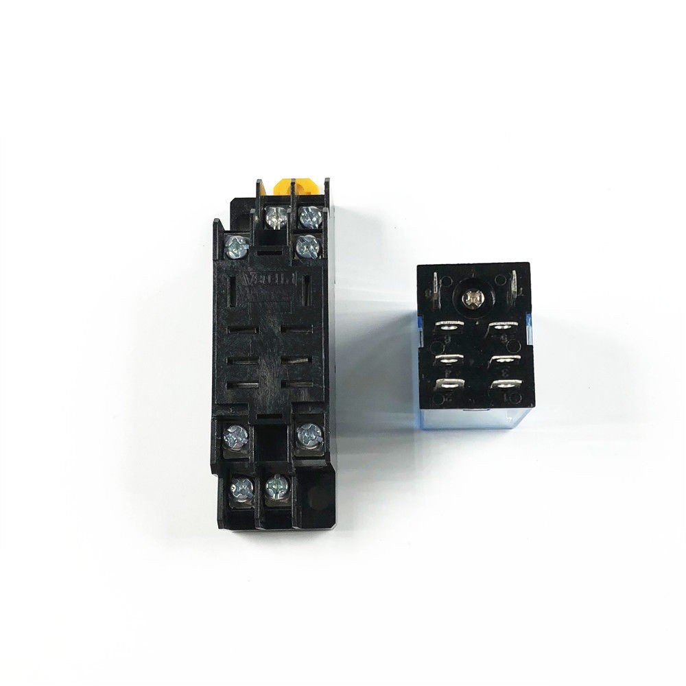 Rơle nguồn 10A LY2NJ DPDT 8 chân có ổ cắm