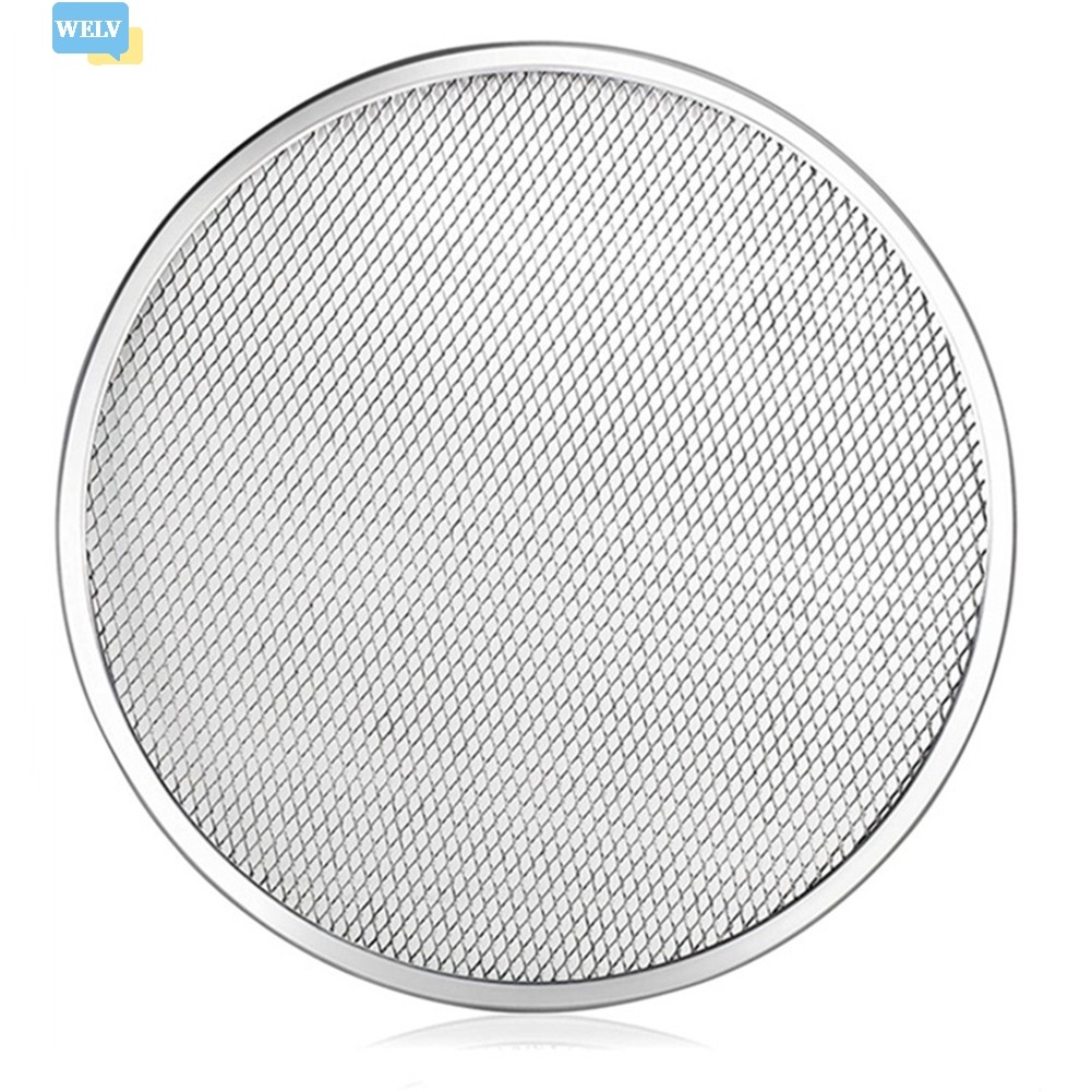 [WELV April] 15 inch Pizza Stone Lưới Nhôm Pizza Màn Hình Pasta Khay Nướng Lưới Pizza❀
