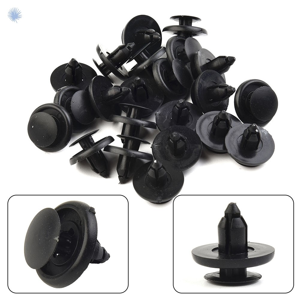 [SPT] 30 Chiếc 7mm Đường Kính Lỗ Nhựa Đen Đinh Tán Chốt Ốp Lưng Ô Tô Kẹp Pin