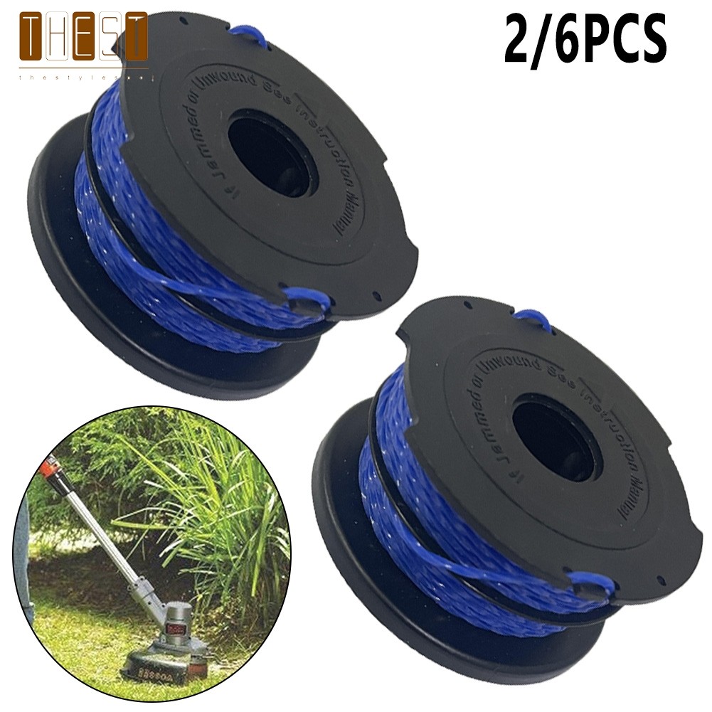 < HEST > 2 / 6 Cái dành cho tông đơ dây màu đen & Decker Strimmer Spool & Line GL652 GL653 GL65❀