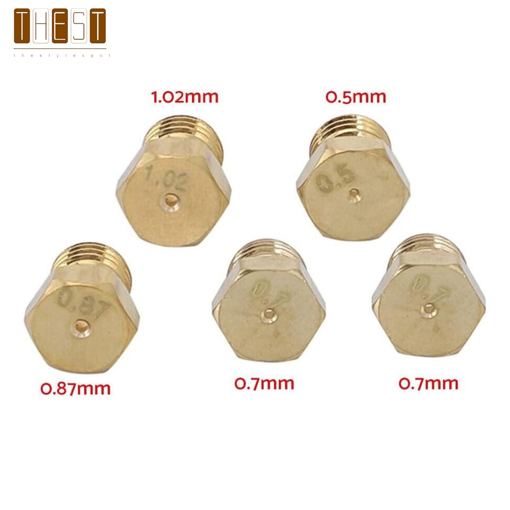 < HEST > 5 chiếc LPG Gas Jet Set Burner Gas Hob LPG Bộ chuyển đổi Vòi phun Propane Injector❀