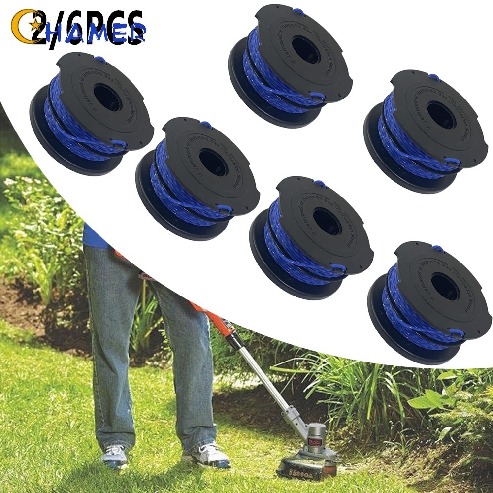 [CHAMER] 2 / 6 Cái dành cho tông đơ dây màu đen & Decker Strimmer Spool & Line GL652 GL653 GL65❀