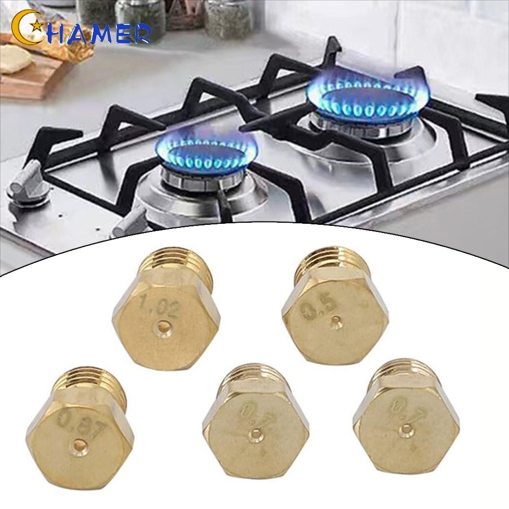 [CHAMER] 5 Cái LPG Gas Jet Set Burner Gas Hob LPG Bộ Chuyển Đổi Vòi Phun Propane❀