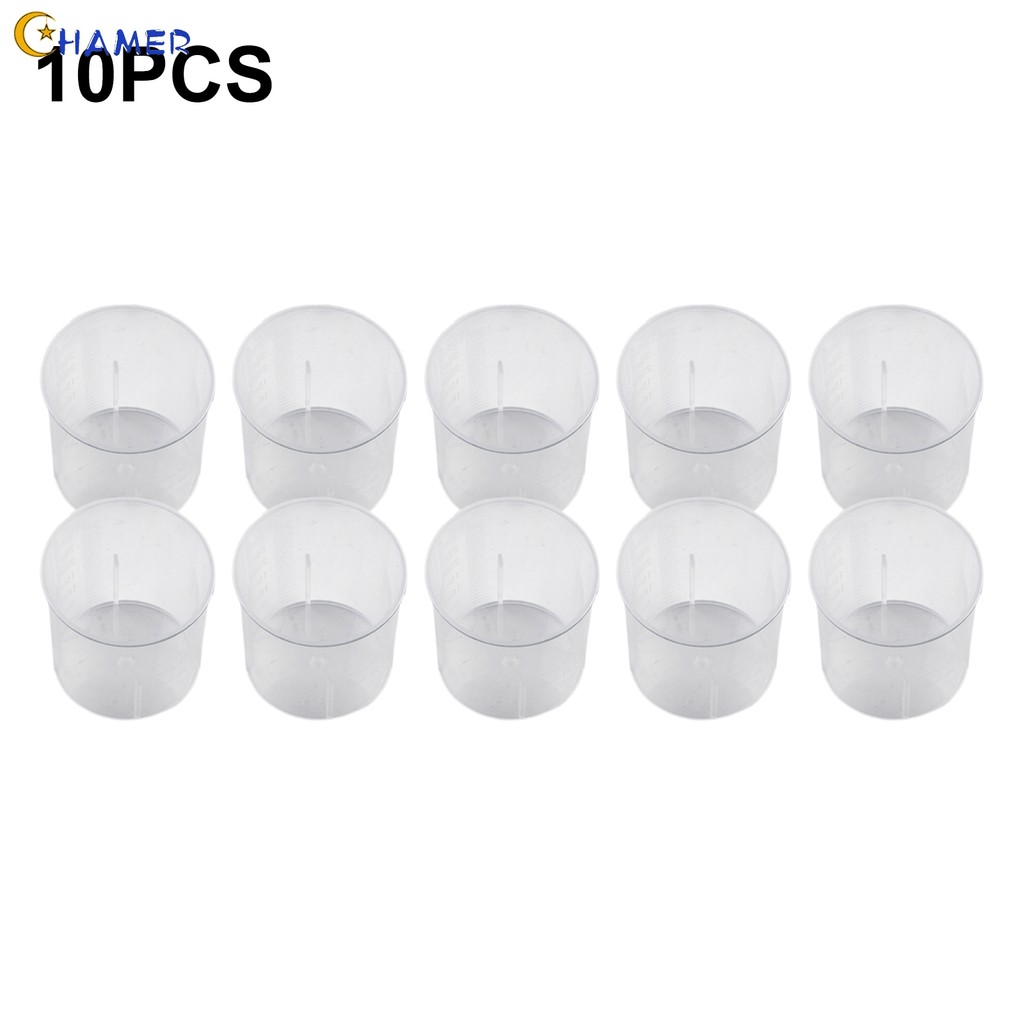 [CHAMER] 10 chiếc Cốc đo thuốc hai cấp độ bằng nhựa trong suốt 15ml / 30ml 15ml / 30ml❀
