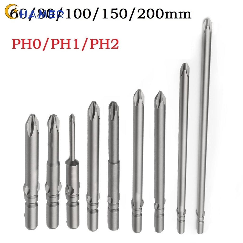 [CHAMER] 60-200mm PH0 PH1 PH2 802 Mũi tuốc nơ vít điện ImpactDriver❀