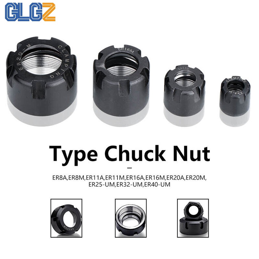 [GLGZ] ER8-ER40 A / M / UM Collet Kẹp Hạt Cho Máy Tiện CNC Phay Router Giá Đỡ Bit