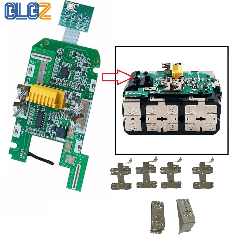[GLGZ] Bảng mạch bảo vệ sạc BL1830B cho pin 18V 3Ah có tấm niken