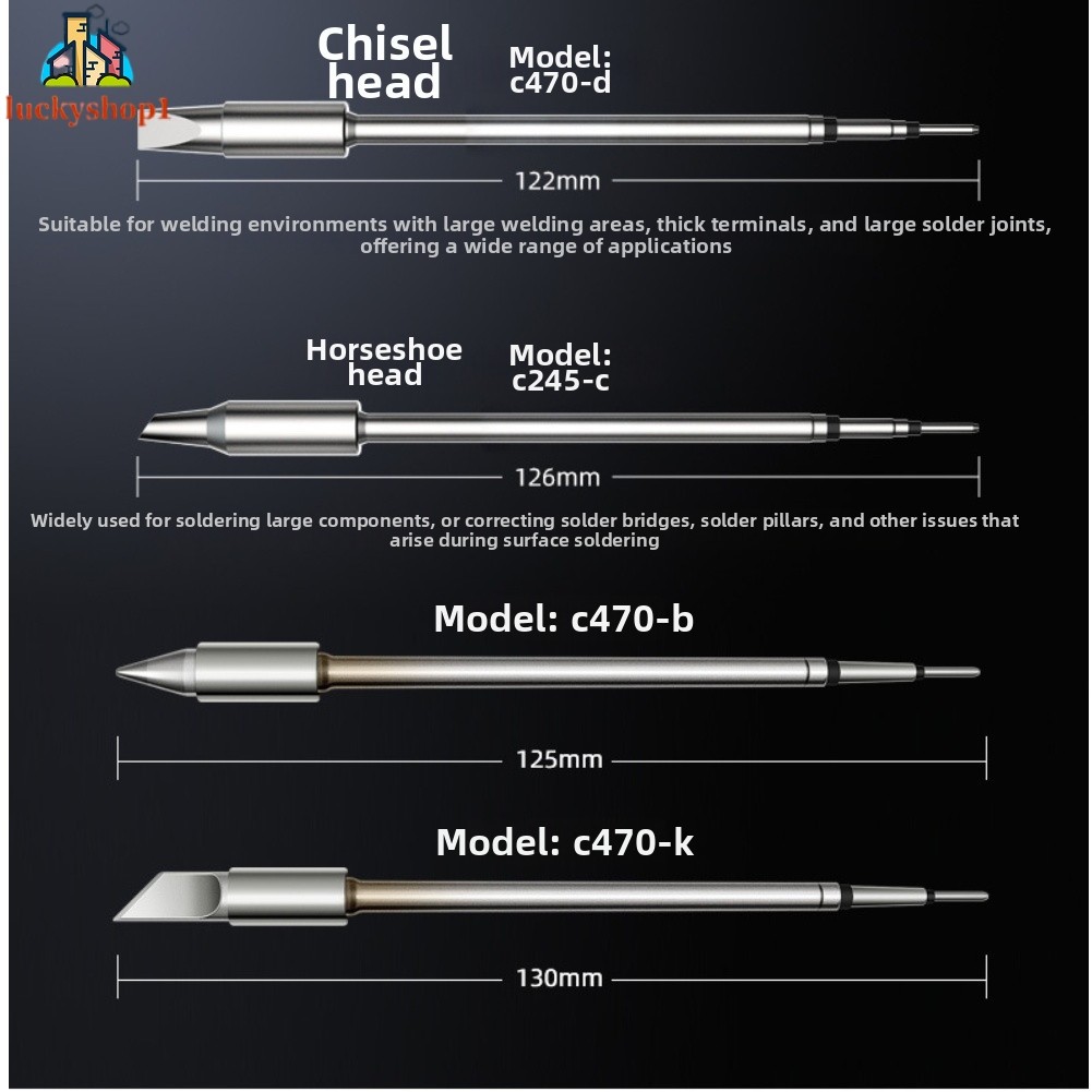 [Lck] Đầu hàn dòng C470 tương thích với đầu hàn JBC C470.