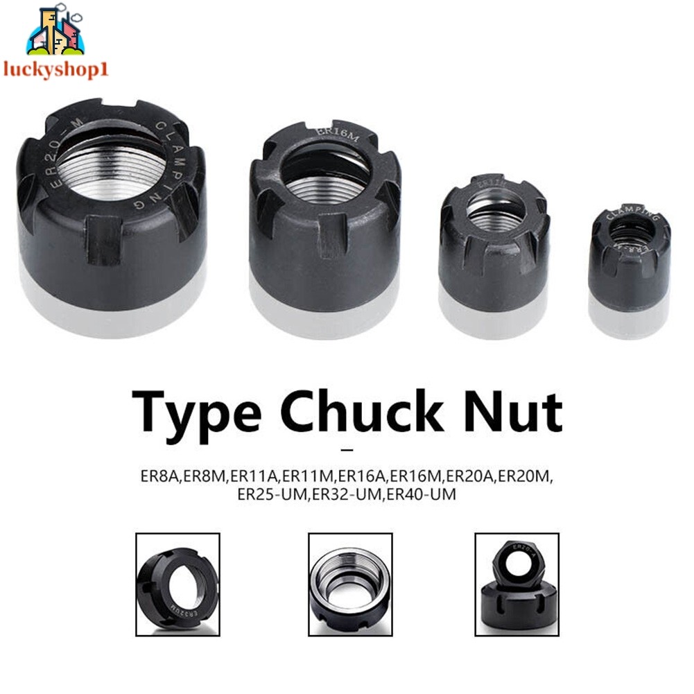 [Lck] ER8-ER40 A / M / UM Collet Kẹp Hạt Cho Máy Tiện CNC Phay Router Giá Đỡ Bit