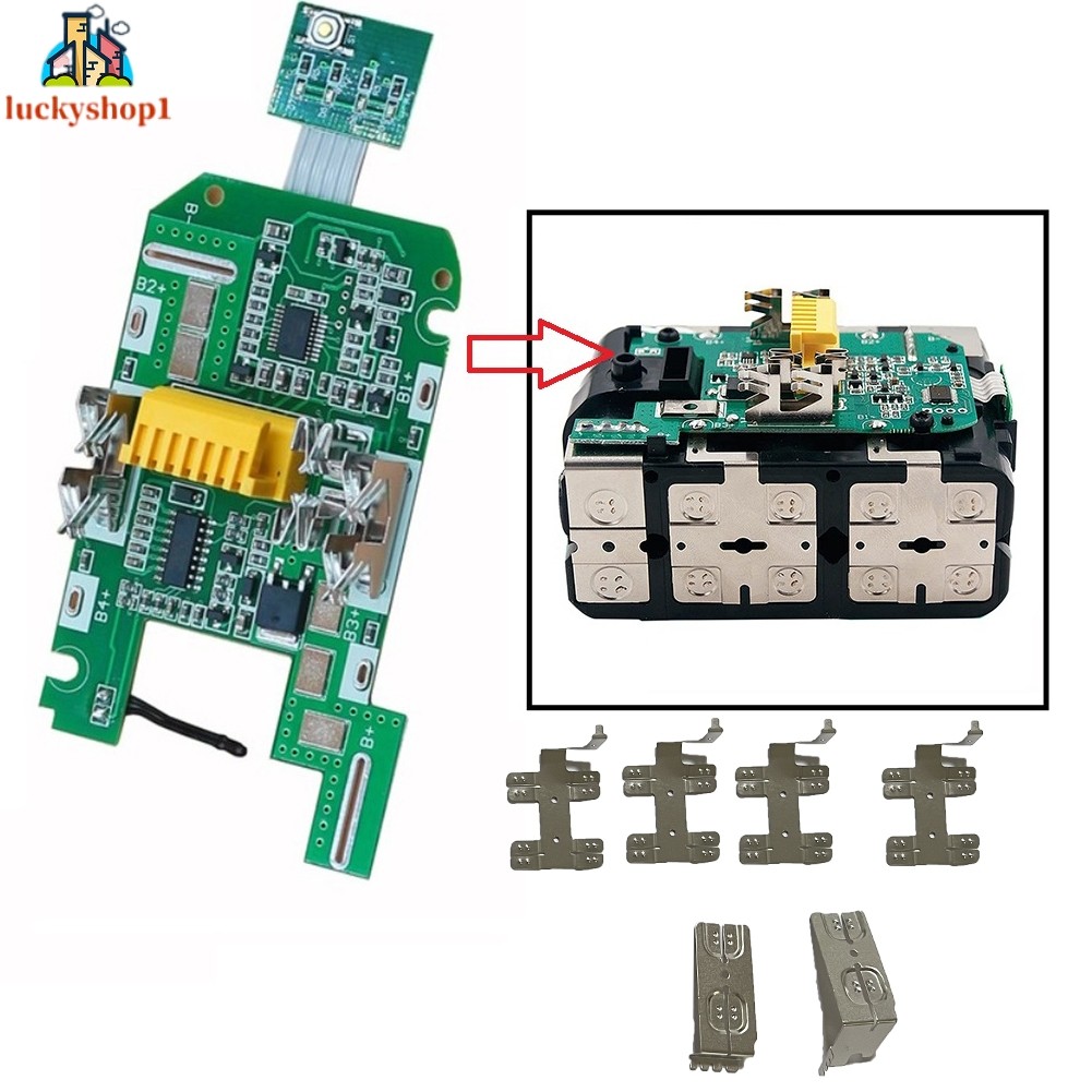 [Lck] Bảng mạch bảo vệ sạc BL1830B cho pin 18V 3Ah có tấm niken