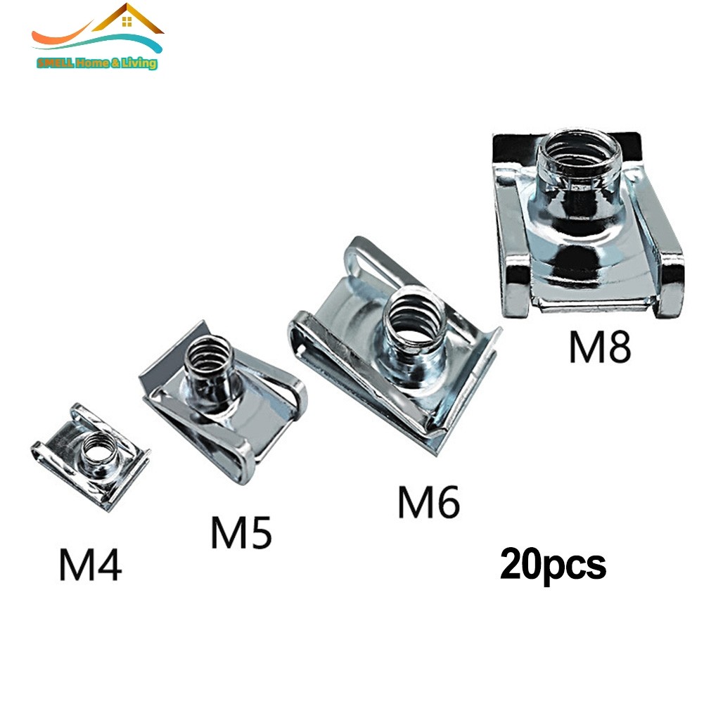 [Smellshi] Chimney Nuts Spire Kẹp Lug Chốt tốc độ U Nuts Fixing Panel M4 M5 M6 M8