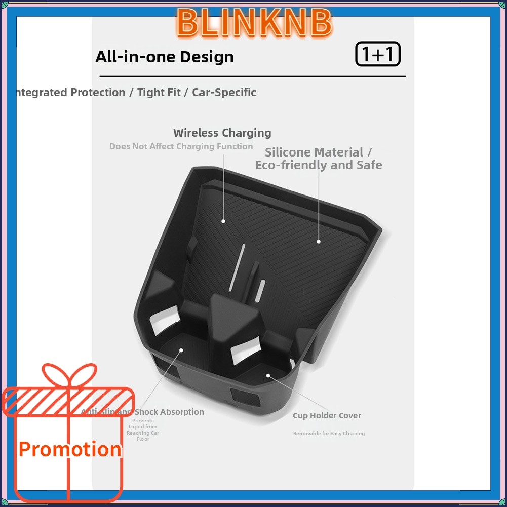 [BLINKNB] Khay đựng cốc đựng đồ cho BMW cho phụ kiện X3 2025, Thảm chống trượt