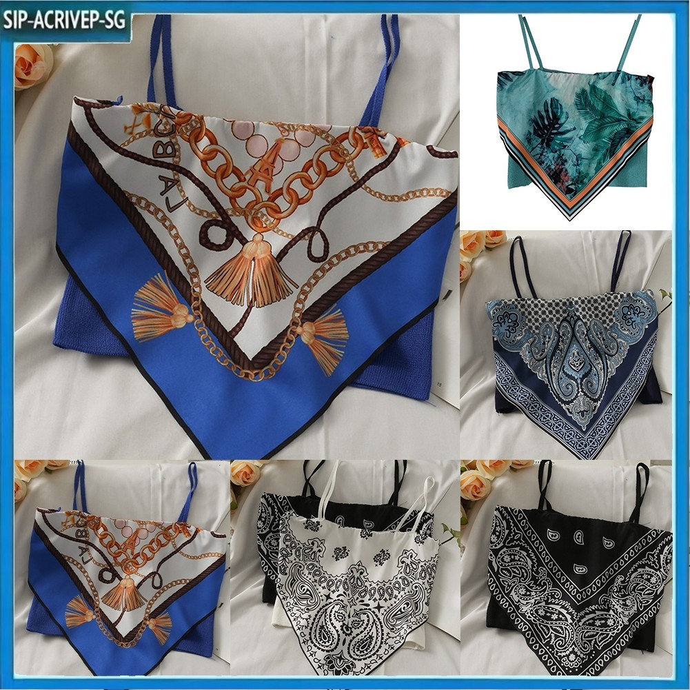 [queen] Áo Crop top Spaghetti mùa hè dành cho nữ Áo Crop top không tay mỏng