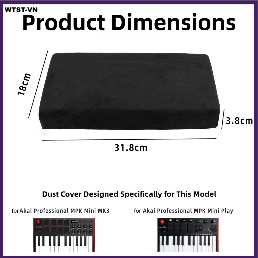 ⛤Wtst-59⛤ Vỏ chống bụi bảo vệ cho Akai-Professional MPK Mini-MK3 & Mini-Play [wtst-vn]