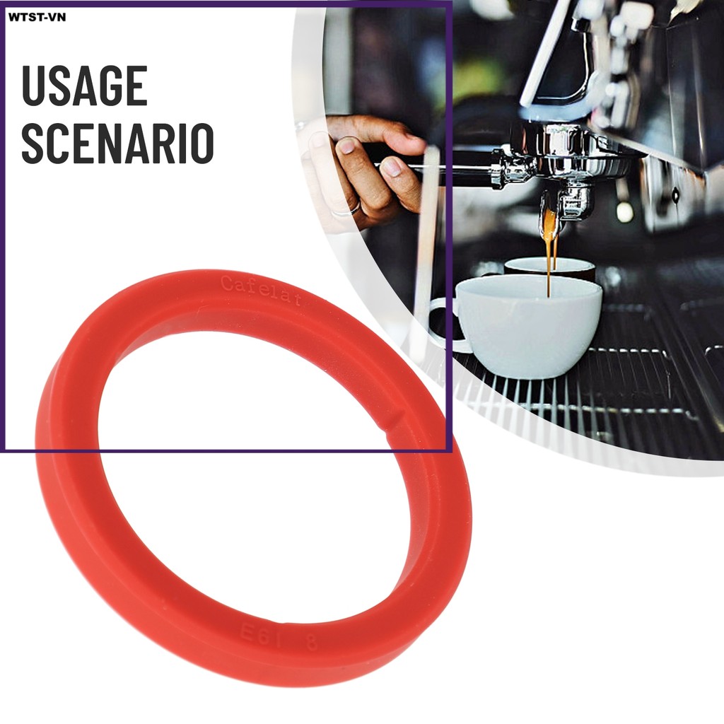 ⛤Wtst-59⛤ ForCafelat E61 Silicone Group Head Gasket Seal Máy pha cà phê Espresso 8mm [wtst-vn]