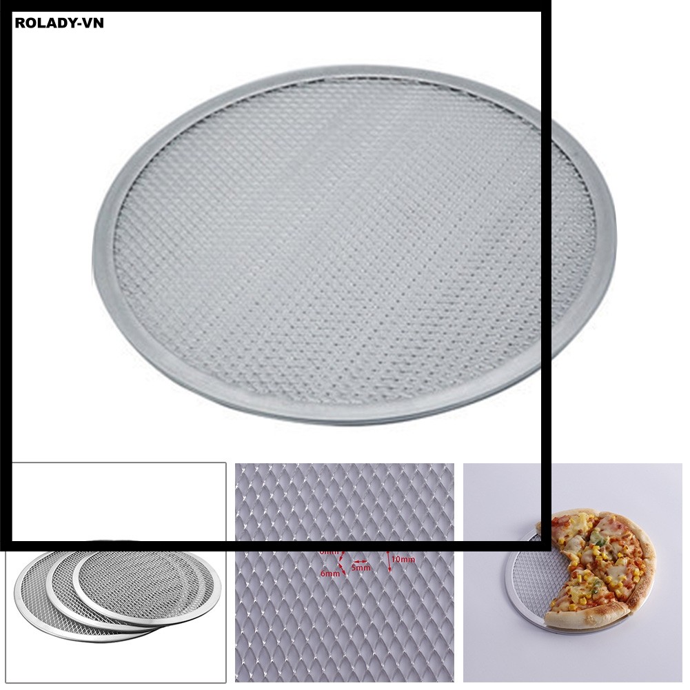⭐ROLADY-59⭐ Pizza Stone Lưới Chống Nhôm Màn Hình Pizza Pasta Khay Nướng Lưới Pizza / rolady-vn /