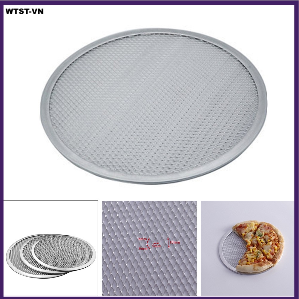 ⛤Wtst-511⛤ Pizza Stone Lưới Chống Nhôm Màn Hình Pizza Pasta Khay Nướng Bánh Pizza Lưới Pizza [wtst-v