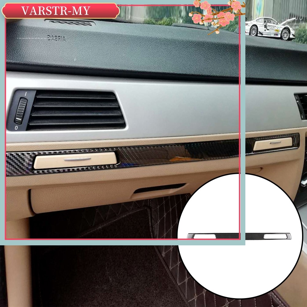 【 VARSTR⭐】 Bảng điều khiển cốc nước Copilot bằng sợi Carbon cho BMW 3-series E90 E92 E93.