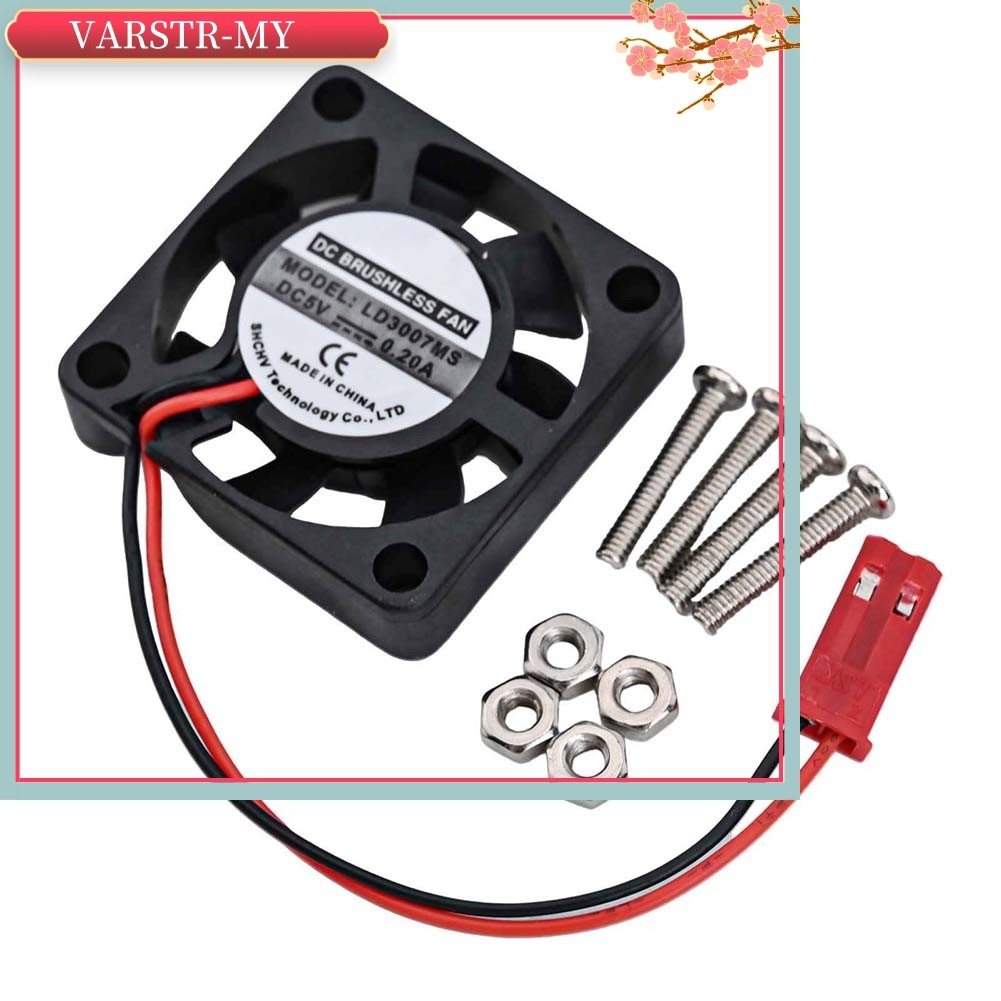 【 VARSTR⭐】 Quạt làm mát 5V 3007 cho Raspberry Pi 4, Pi 3 B +, Pi 3 B, Pi 2, Pi B +, Pi cho Zero