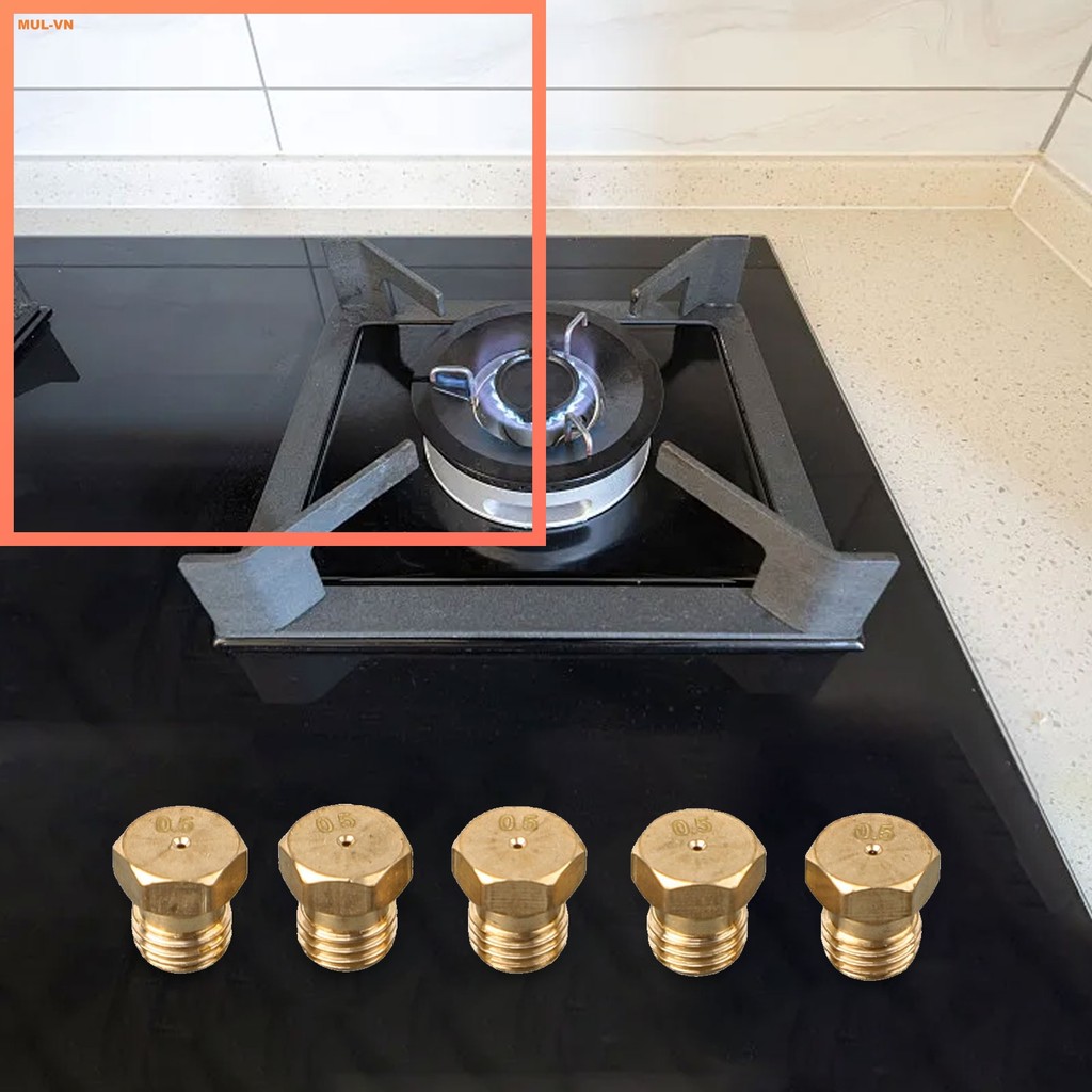 ❤️MUL-59 > > 5 Cái Cho LPG Gas Jet Set Đốt Gas Hob Cho Bộ Chuyển Đổi LPG Vòi Phun Propane 〈 mulstore