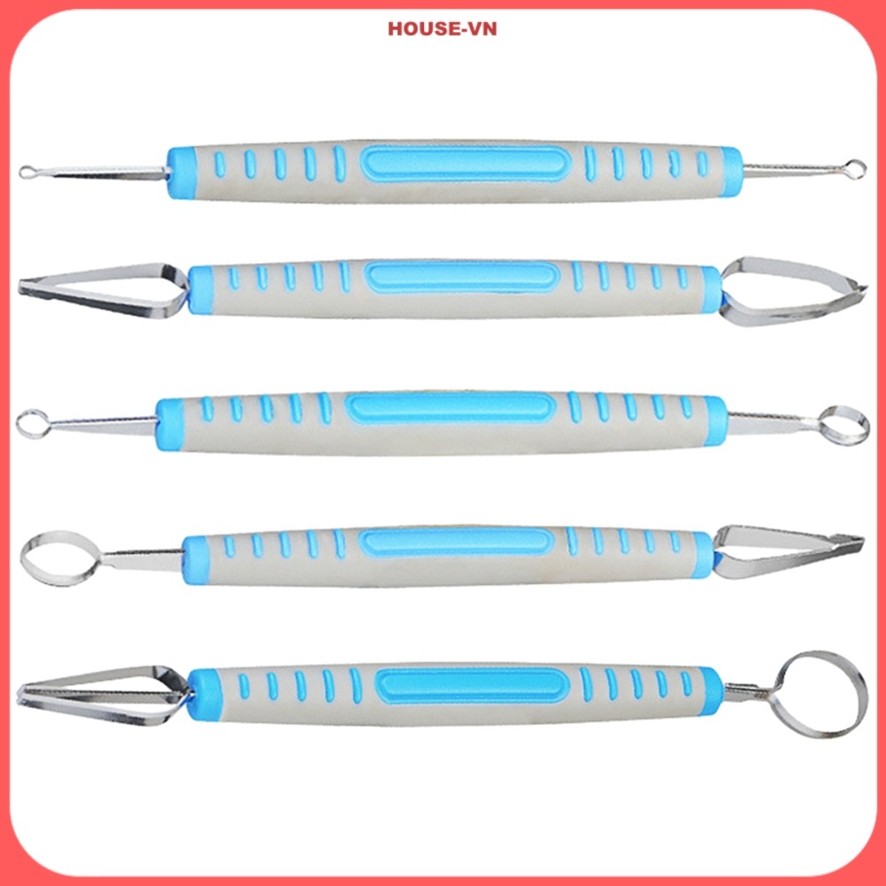 ⭐| HOUSE-512 1 Dụng cụ họa tiết gốm Công cụ khắc thủ công Tay cầm ABS DIY {house-vn}