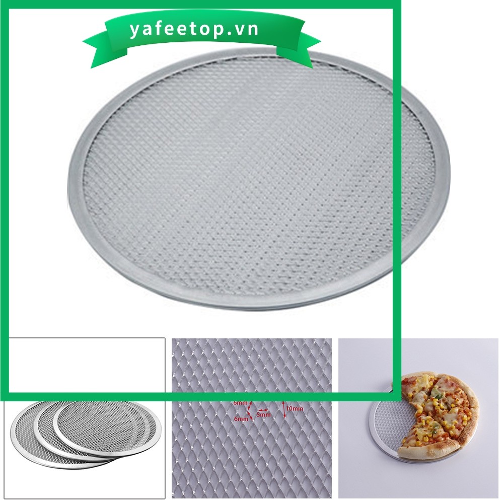[TOP] Pizza Stone Lưới Nhôm Chống Dính Pizza Màn Hình Pasta Khay Nướng Lưới Pizza
