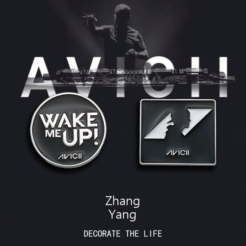 AVICII AVICII Huy Hiệu DJ Nhạc Điện Tử Kỷ Niệm Thổ Cẩm Kim Loại Ba Lô Trang Trí Phụ Kiện Huy Hiệu Bộ