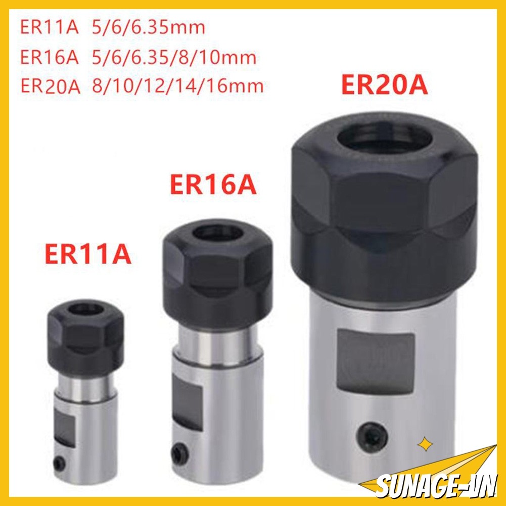 SUNAGEMotor Trục Collet Chuck ER11 ER16 ER20 A 5-16mm Thanh nối dài Toolholder CNC
