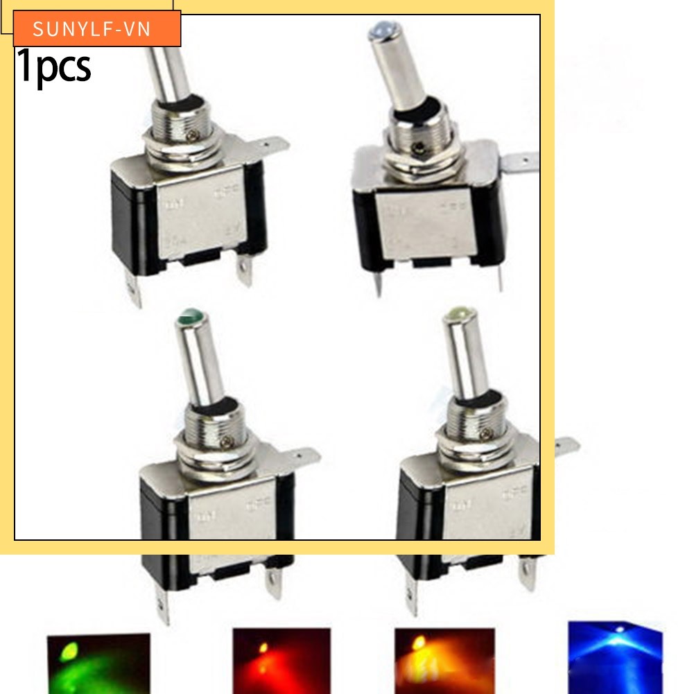 < SUNYLF > BẬT / TẮT LED ĐÈN 12V DASH SPST FLICK TOGGLE SWITCH XE CHAI RACE RACE RACE RACE LY