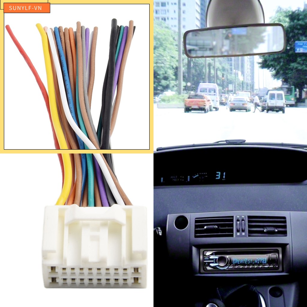 < SUNYLF > Bộ chuyển đổi dây điện CD âm thanh vô tuyến ô tô cho Mitsubishi cho Toyota