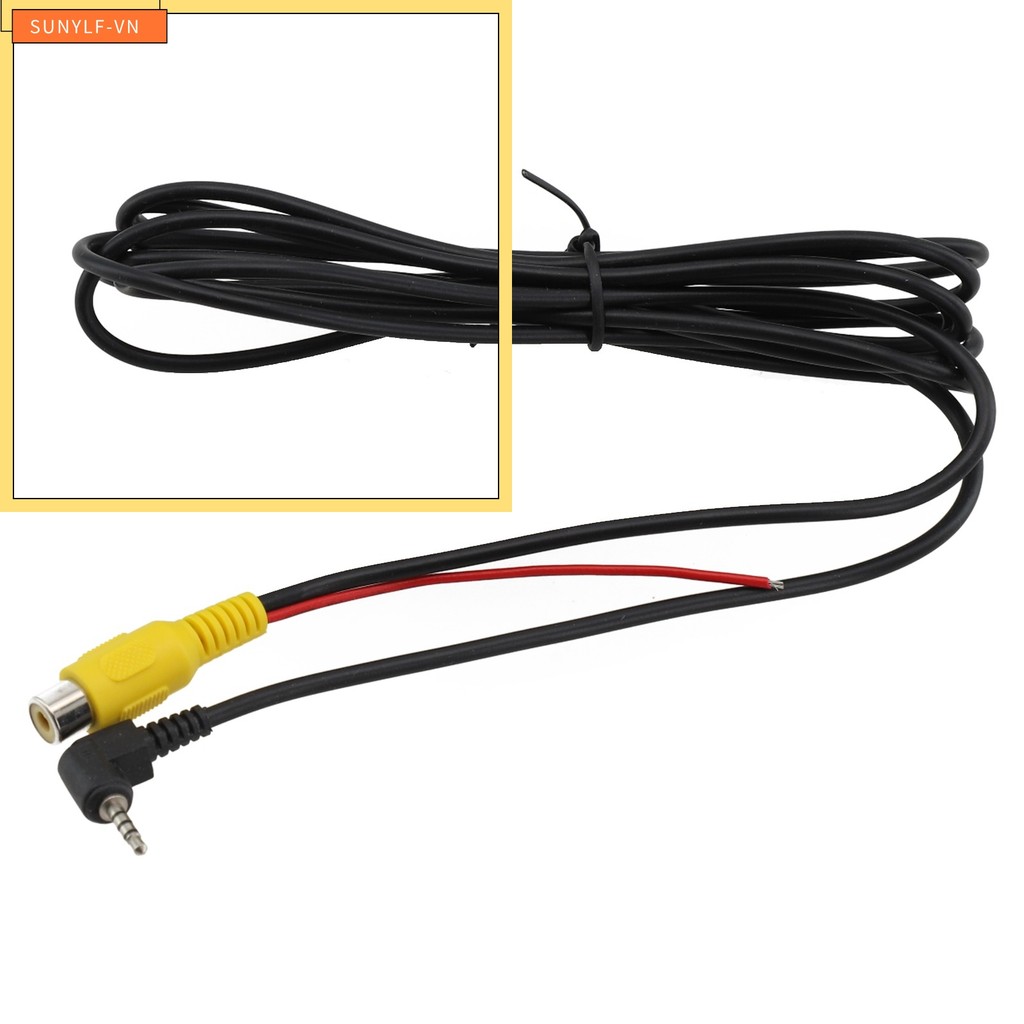 < SUNYLF > Cáp chuyển đổi RCA sang 2,5mm AV Camera đỗ xe lùi phía sau ô tô sang DVR ô tô